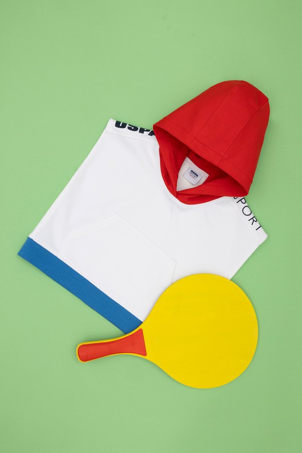 Girl's White Hooded Sweatshirt 50270473 -Vr013