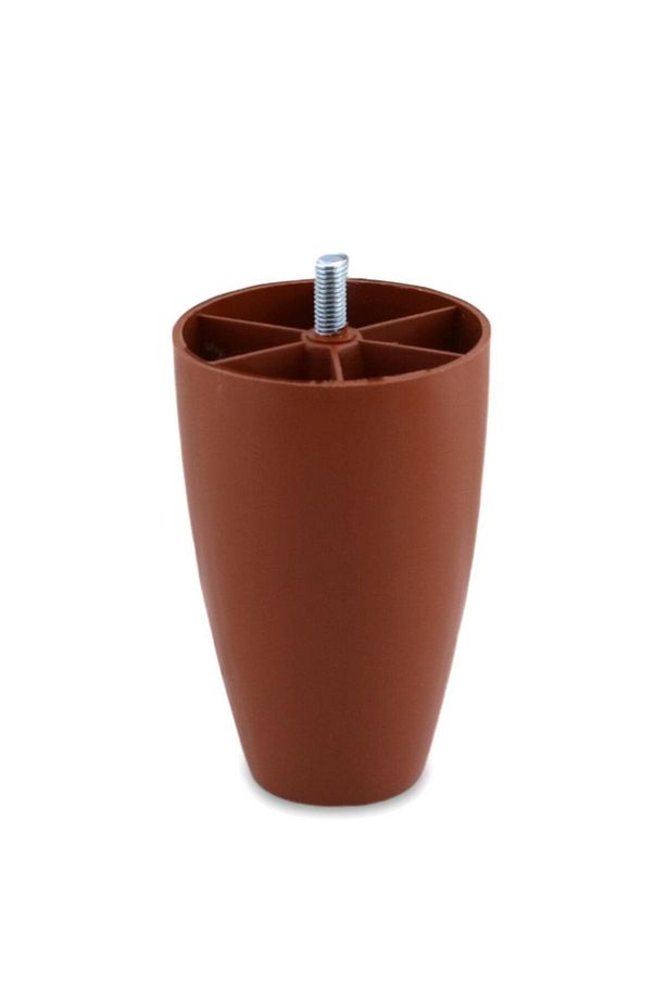 4 Adet Vidalı (M8 INCE DİŞ) 12 Cm (KAHVE) Plastik Mobilya Yükseltici Koltuk Kanepe Ayağı Ayakları - 7