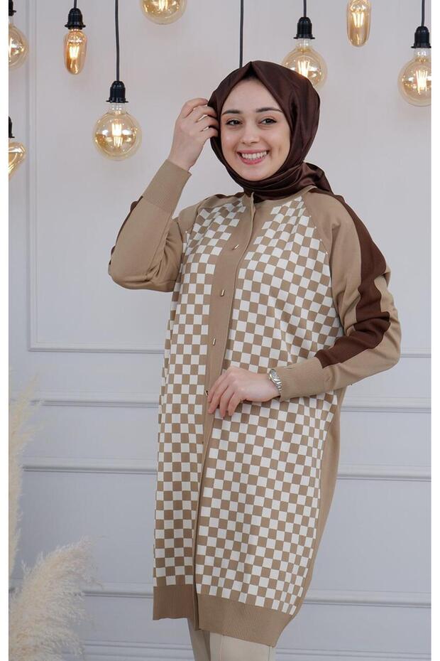 İNVEE Hırka 6891 Camel - 1