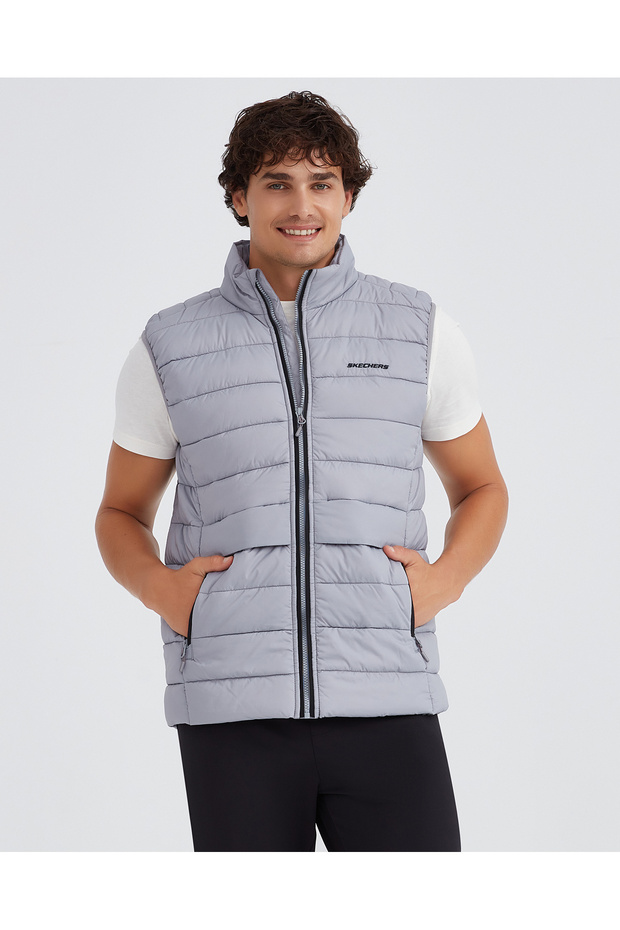 M Outerwear Padded Vest Men's Gray Vest S231241-035