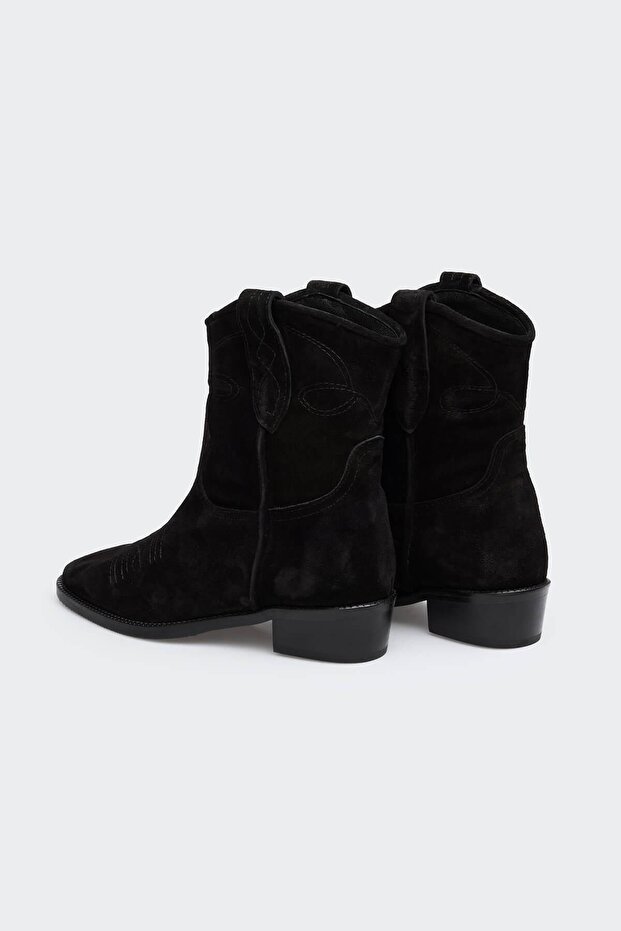 Ause Siyah Süet Kadın Bot - 4