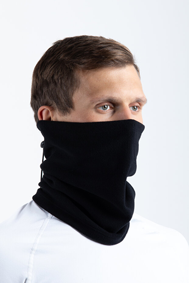 Unisex Kışlık Yüzü Kapatan Düz Polar Boyunluk Basic - 1