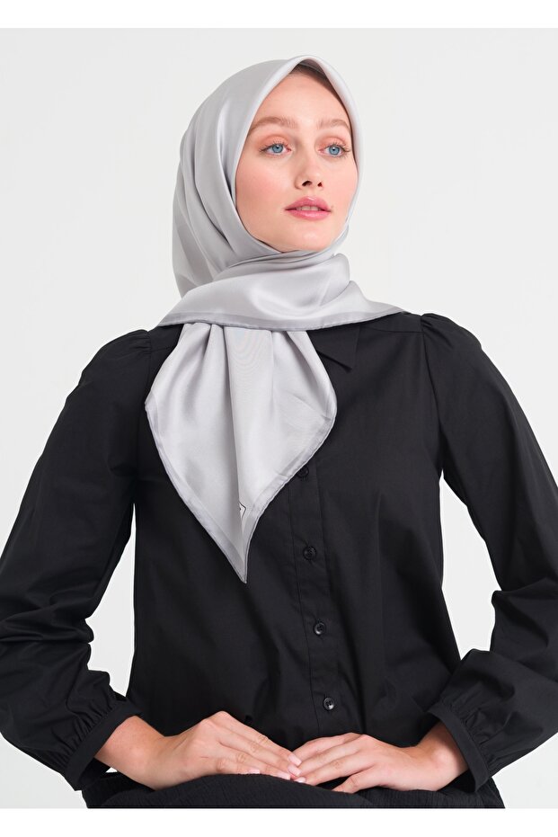 5676 Twill İpek Eşarp V1 - 4