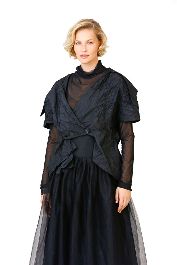 Kruvaze Mini Yelek Ceket - 4