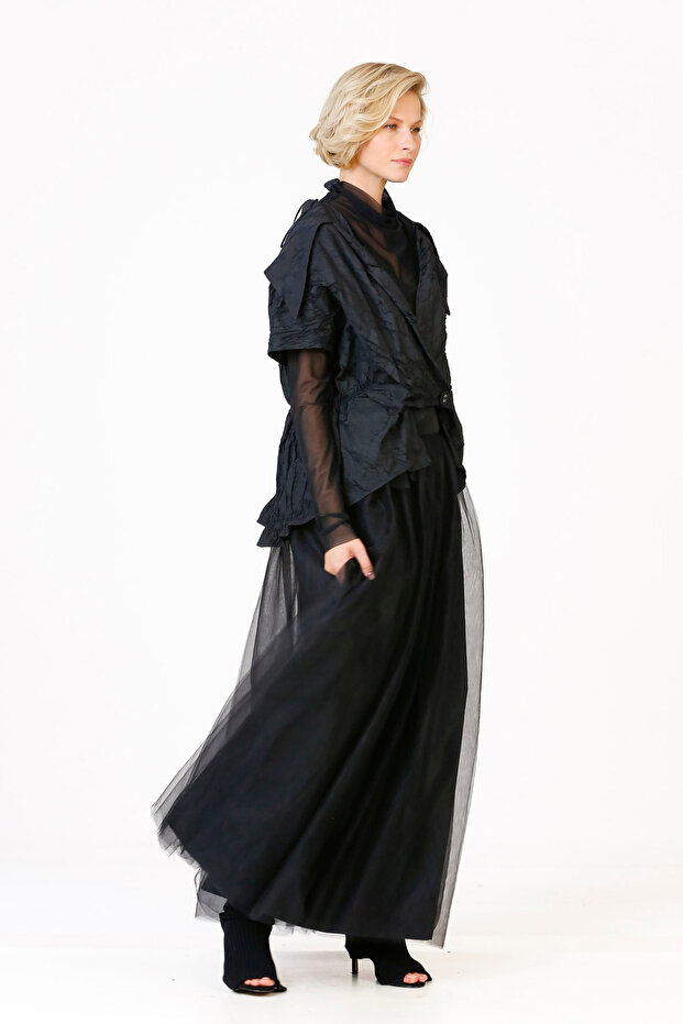 Kruvaze Mini Yelek Ceket - 3