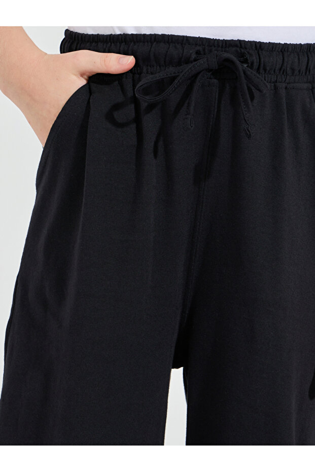 بنطال رياضي ضيق بأساور مدببة مع أربطة - 3