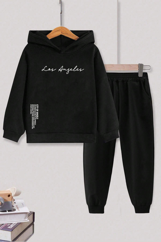 Los Angles Printed Men's - Girls Comfortable Tracksuit Set