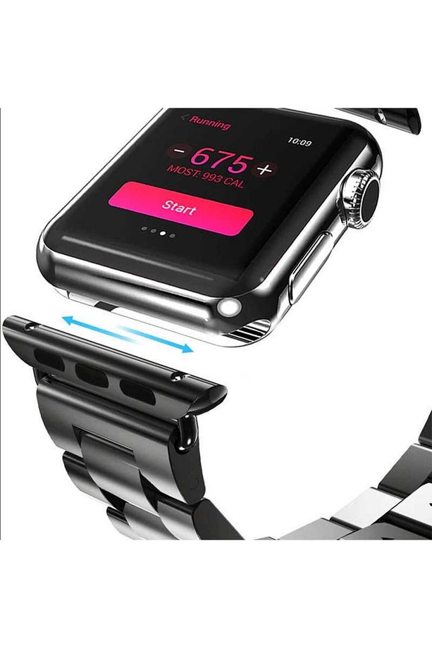 Apple Watch 2 3 4 5 6 7 8 9 Se 38 40 41 Mm Paslanmaz Çelik Klipsli Saat Kordon Kayış Bileklik - 5