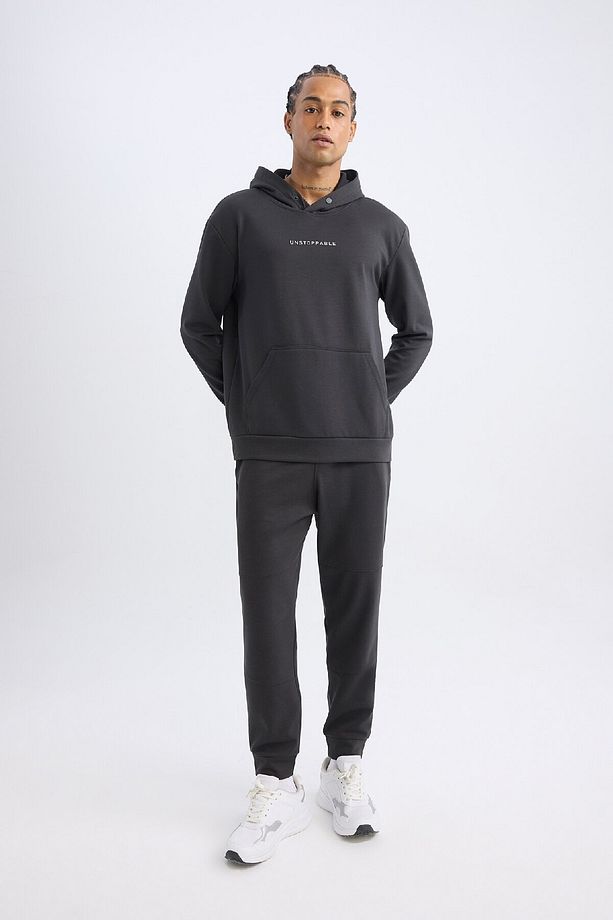 Fit Jogger Eşofman Altı Skuba Dalgıç Kumaş Standart Fit Beli Bağcıklı Lastikli Paça - 2