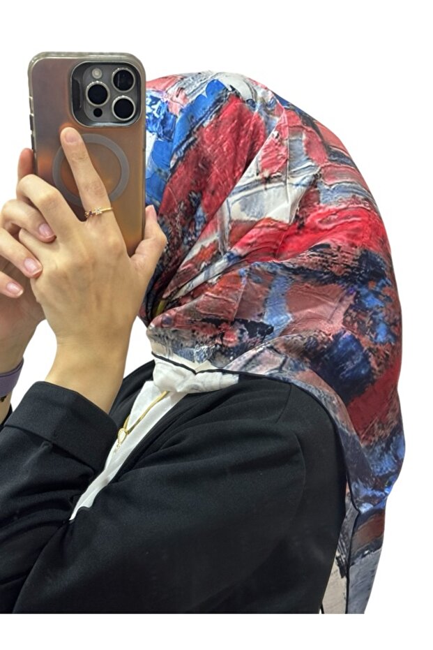 İpek Krep Saten Eşarp 8939701 - 3