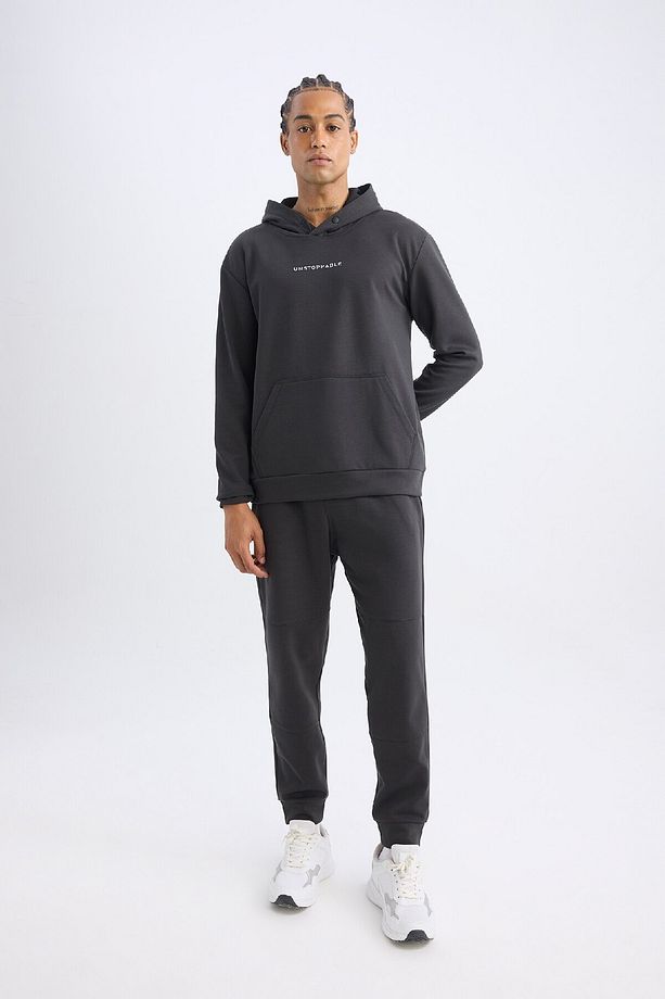 Fit Jogger Eşofman Altı Skuba Dalgıç Kumaş Standart Fit Beli Bağcıklı Lastikli Paça - 3