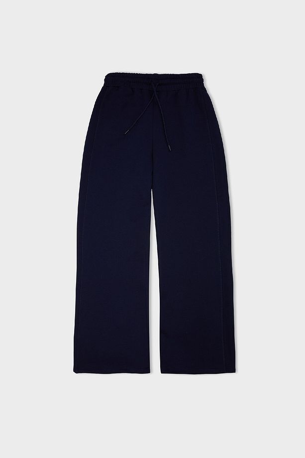 Standart Fit Kalın Jogger Eşofman Altı Basic Düz Beli Lastikli Geniş Paça Uzun Boy D6274ax24au - 1