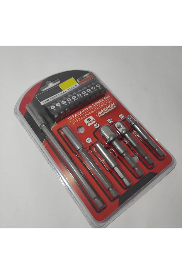16 Parça Somun Adaptör Seti ve Bits Ucu Seti Mıknatıslı Manyetik Uzatma Ve Bits Uçları - 4
