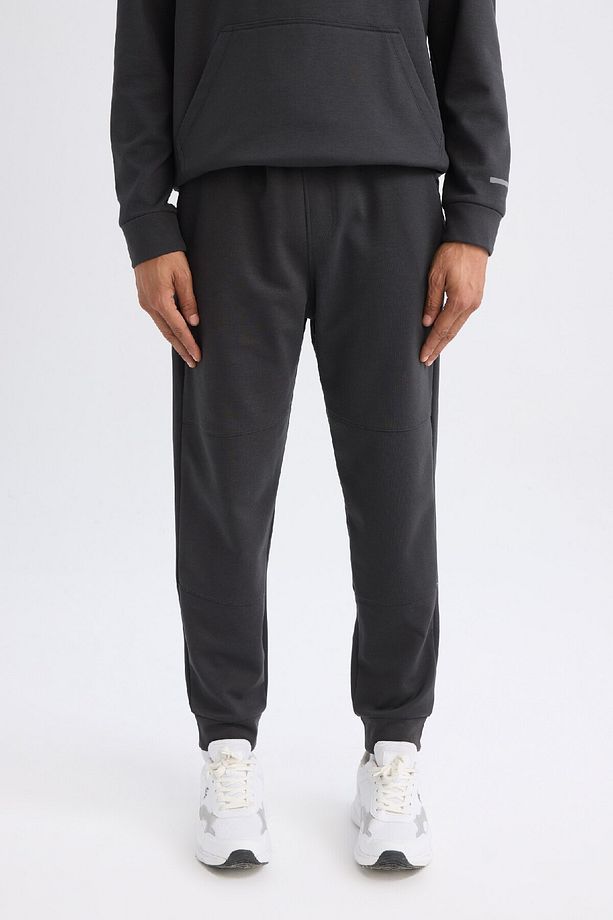 Fit Jogger Eşofman Altı Skuba Dalgıç Kumaş Standart Fit Beli Bağcıklı Lastikli Paça - 5