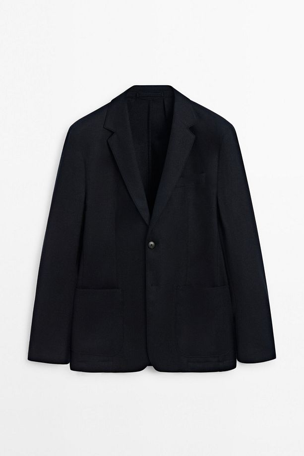 %100 yün dökümlü blazer - 6