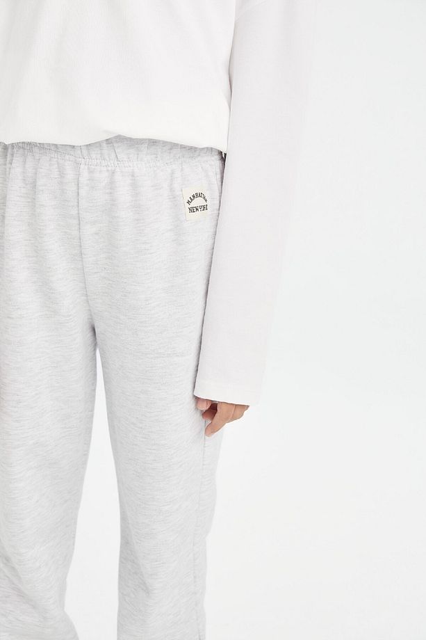 Kız Çocuk Beli Paçası Lastikli Baskılı Jogger Eşofman Altı D2757A824WN - 5