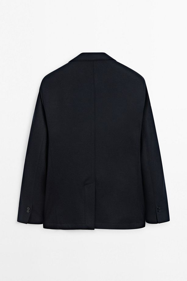 %100 yün dökümlü blazer - 8