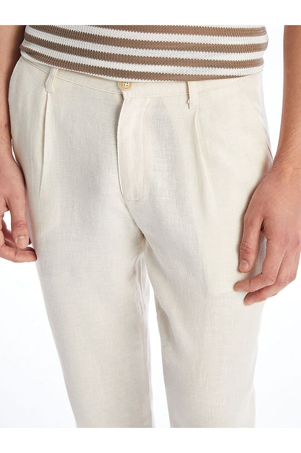 Lcw Standart Kalıp Keten Karışımlı Erkek Pantolon - 3