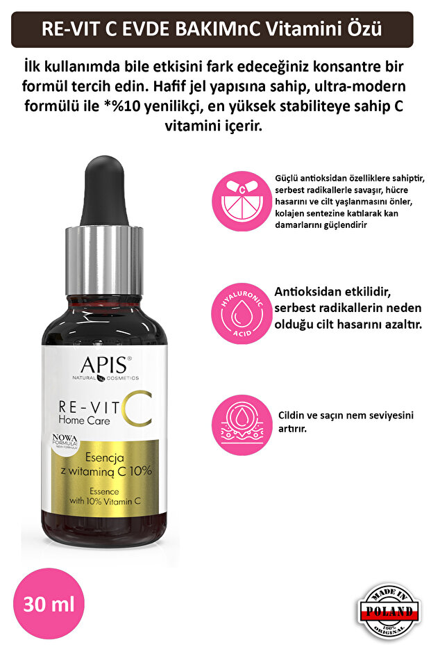 RE-VIT C EVDE BAKIM C Vitamini Özü YENİ FORMÜL - 30 ml - 1