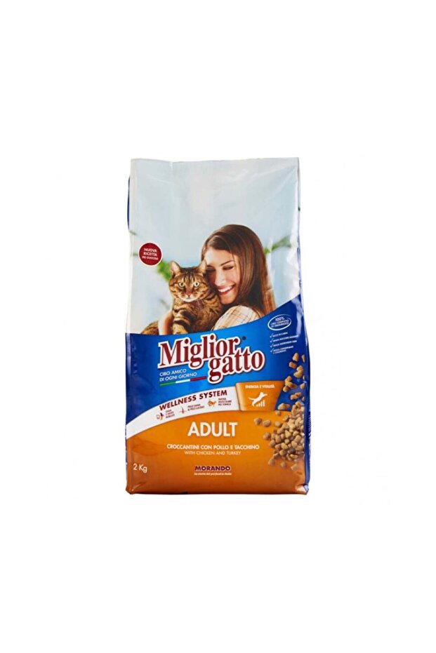 Croquettes with Chicken And Turkey Cat Dry Food, 2Kg