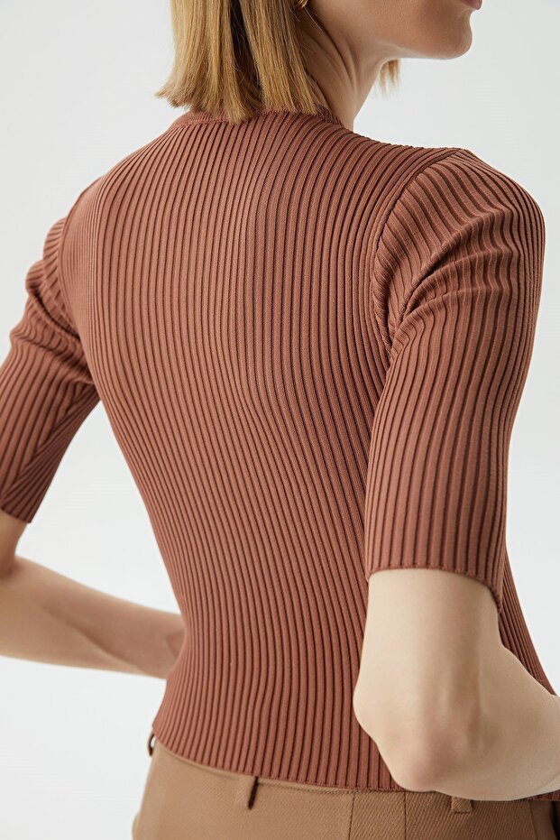 Fitilli Bakır Crop Top - 5