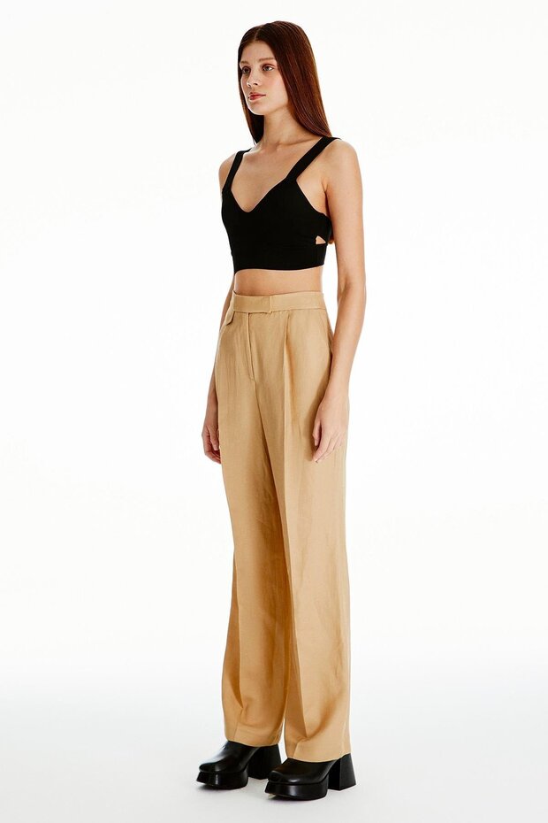 Askılı Siyah Triko Bluz - 3