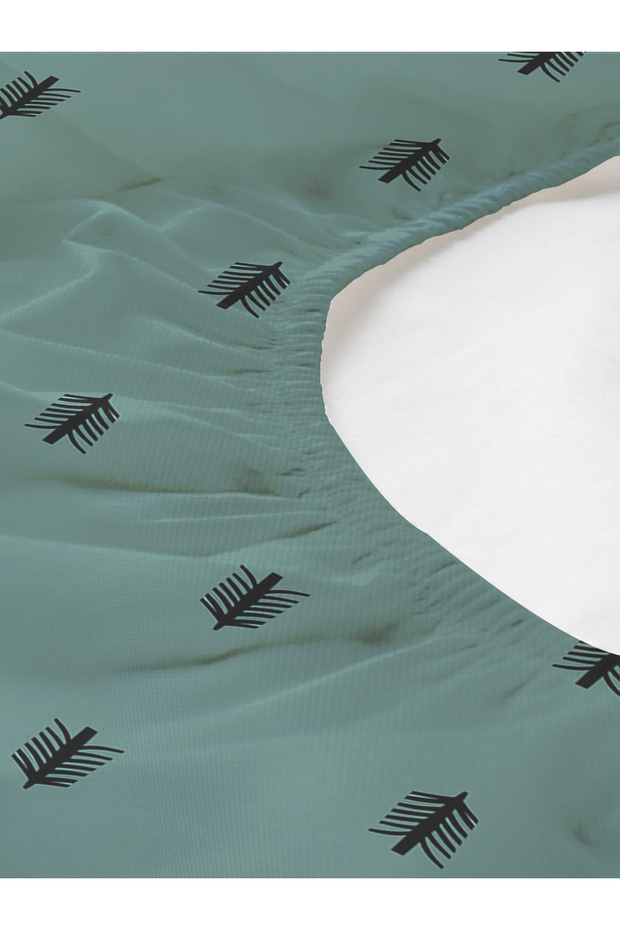 Blue Single Floral Patterned Elastic Sheet Set - 2