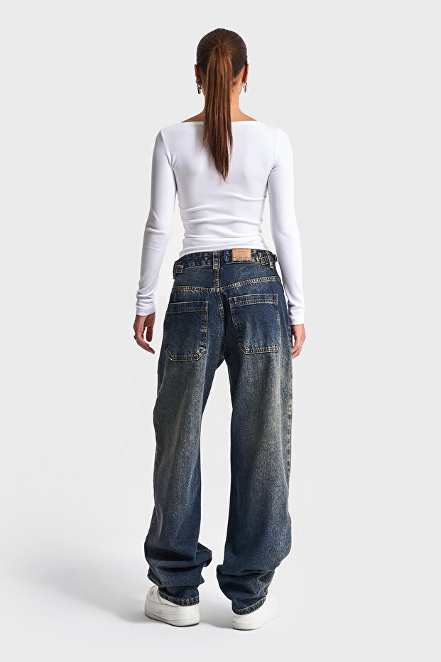 Dámské T.Jeans Color Lotus Super Baggy Fit Denim s detailem pásku - 5