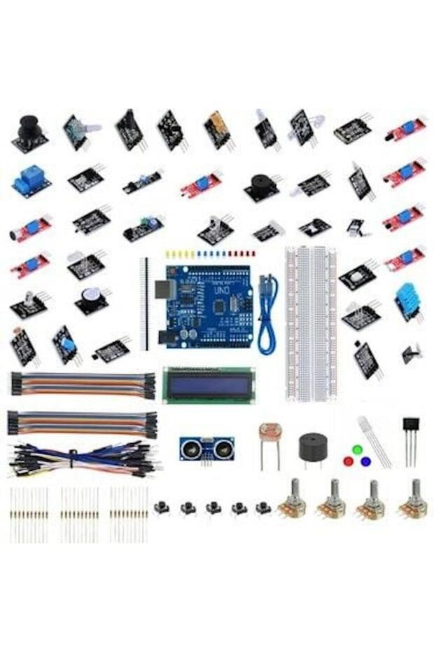 Arduino 161 Parça Uno R3 Robotik Kodlama Uygulamaları Mega Başlangıç Proje Eğitim Seti - 1