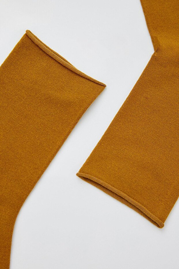 Kadın Basic Modal Soket Çorap Hardal - 2