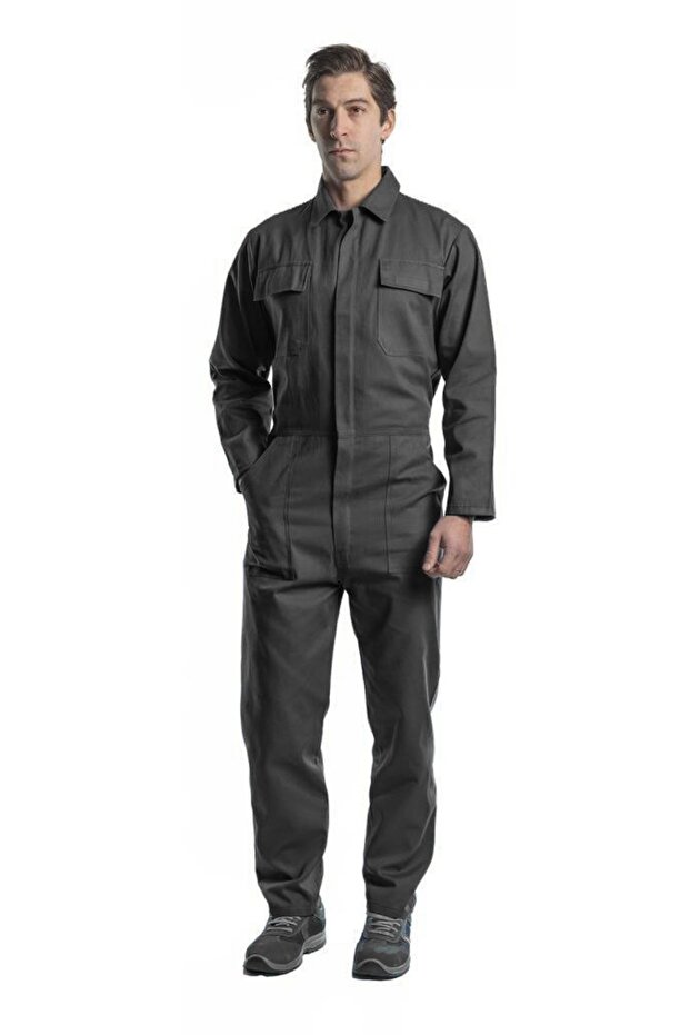 Work Overalls, Dark Gray -55E232- Work Clothing-Uniform-Workwear