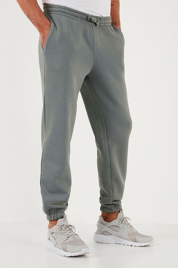 Pamuklu Regular Fit Normal Bel Lastikli Paça Cepli Eşofman Altı Erkek EŞOFMAN ALTI 59080153W - 3