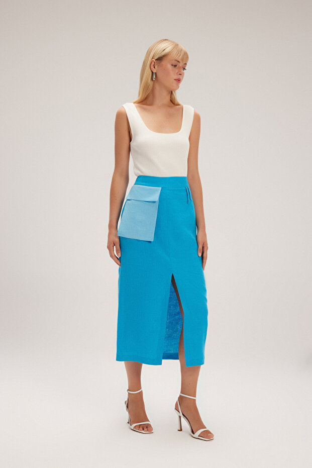 Tek Cepli Garnili Etek - 6