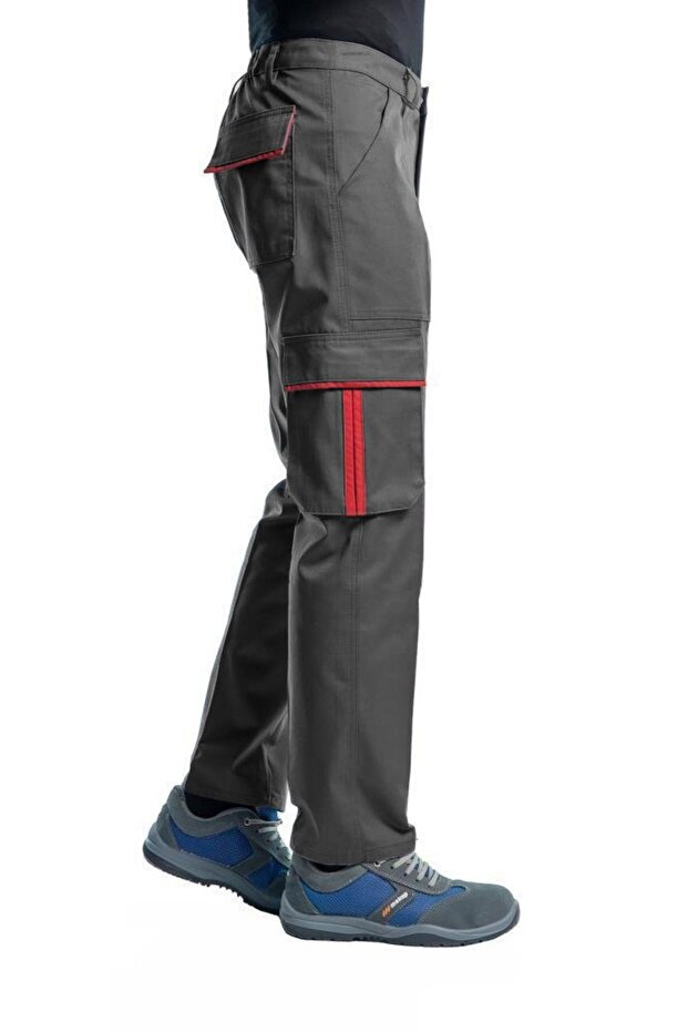 , Work Pants, Grey-red, Commando Pocket -54e448- - 1