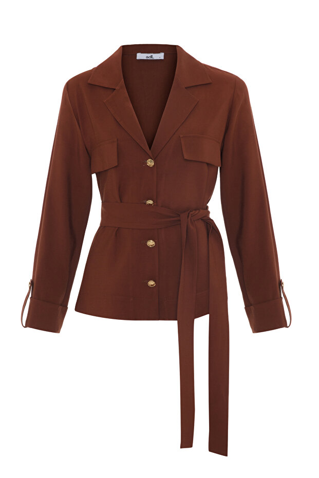 Belden Bağlamalı Gömlek - 7