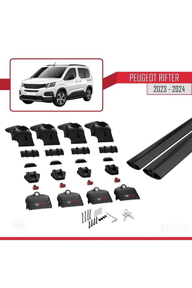 Peugeot Rifter 2023 Ve Sonrası Ile Uyumlu Ace-2 Ara Atkı Tavan Barı Siyah 2 Adet - 5