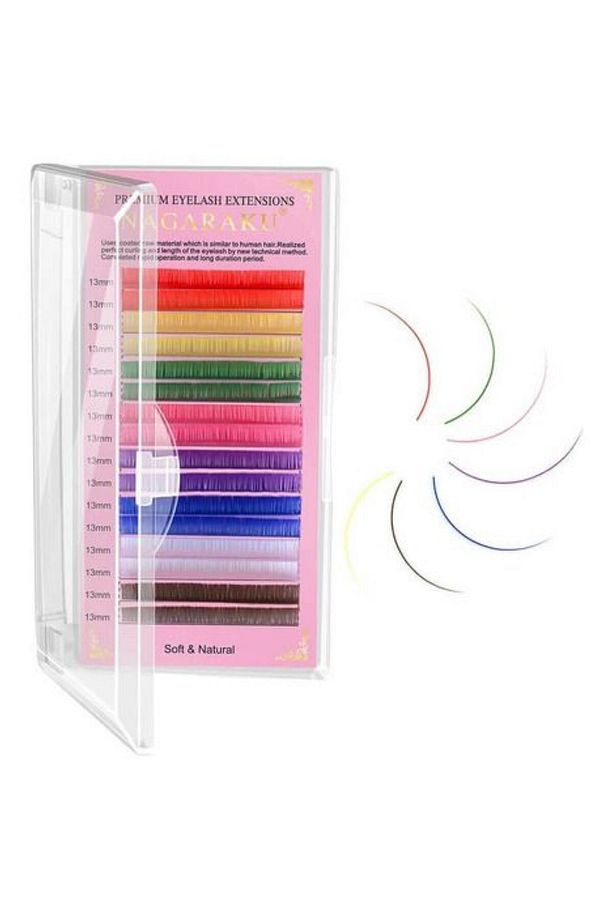 ipek kirpik 0.07 C kıvrım 14 mm renkli - 2