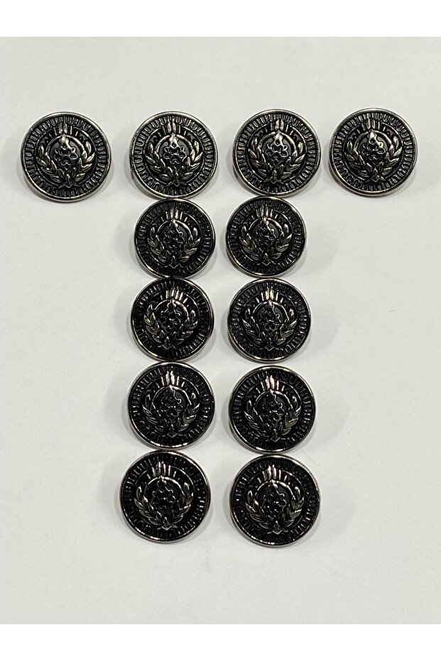 Blazer Jacket Button Wreath Model / Black Inside Anthracite - 6