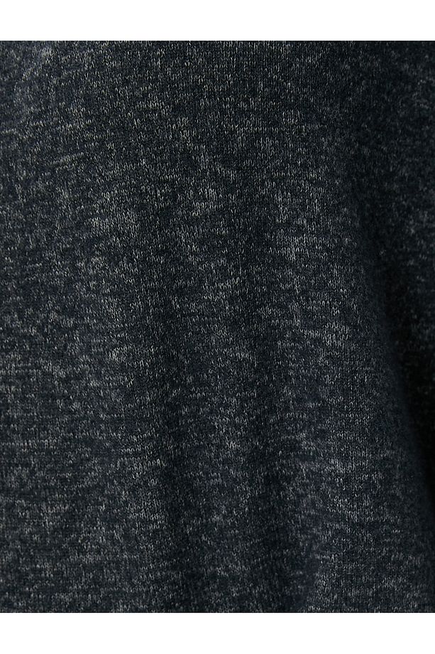 Pijama Üstü Bisiklet Yaka Uzun Kollu Viskon Karışımlı - 6