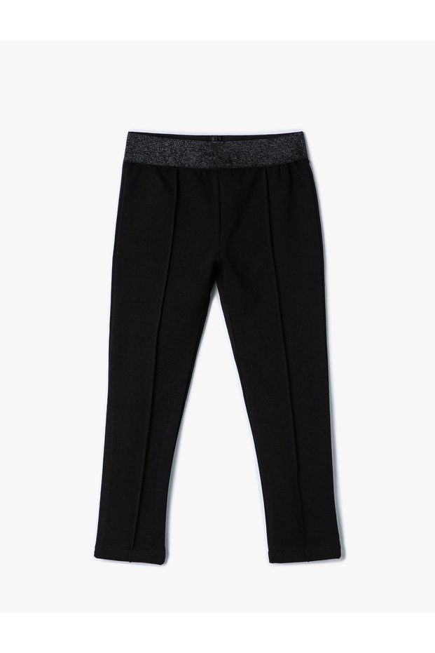 Leggings with Belt Detail and Elastic Waist