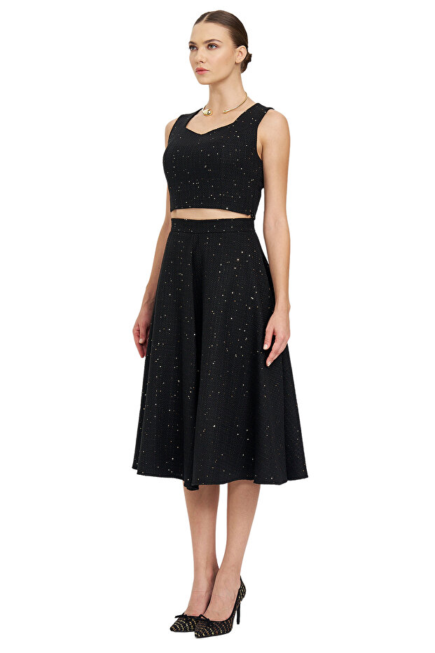 Pul Detaylı Crop Bluz - 2