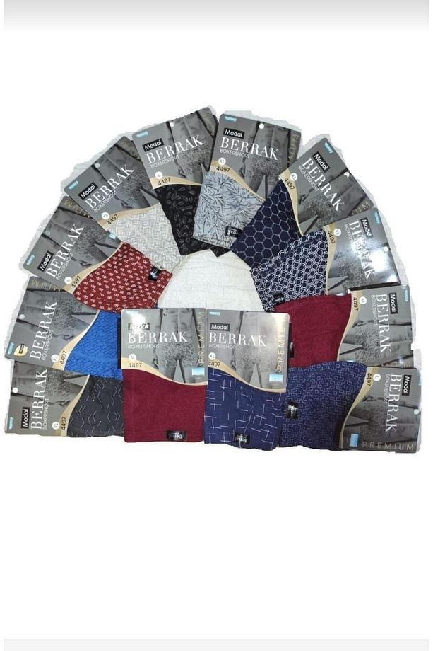 4497 Erkek Modal Desenli Boxer 10 Adet - 3