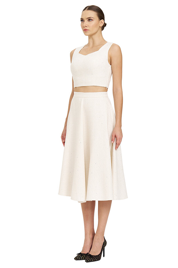 Pul Detaylı Crop Bluz - 2