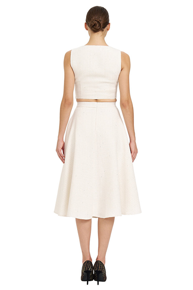 Pul Detaylı Crop Bluz - 3