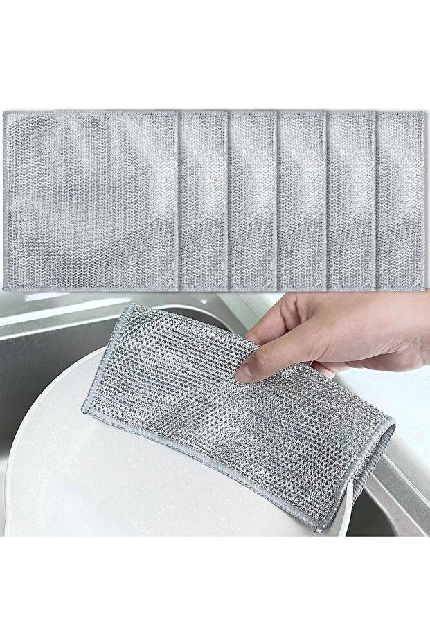 5 Pcs Multi-Purpose Wire Cleaning Cloths - Wet and Dry Use, for Kitchen and Food Cleaning