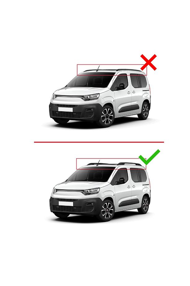 Fiat Doblo 3 2023 Ve Sonrası Ile Uyumlu Basıc Model Ara Atkı Tavan Barı Gri 2 Adet - 3