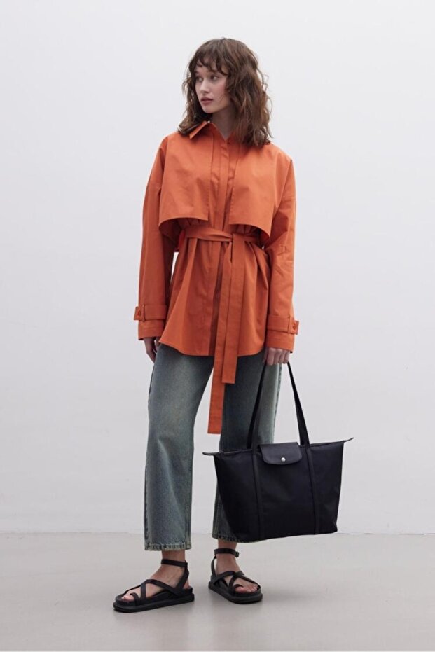 Чорна середня сумка для покупок - MARI - 2