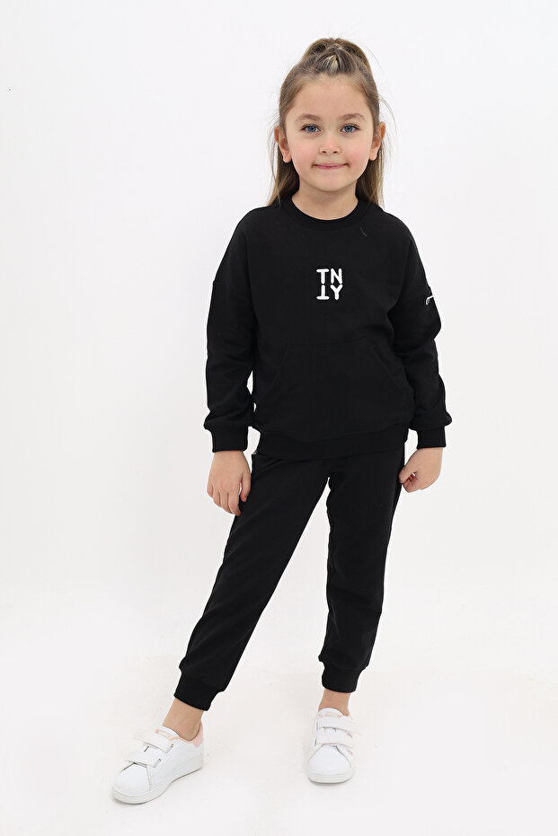 Girl's Embroidered Tracksuit Set