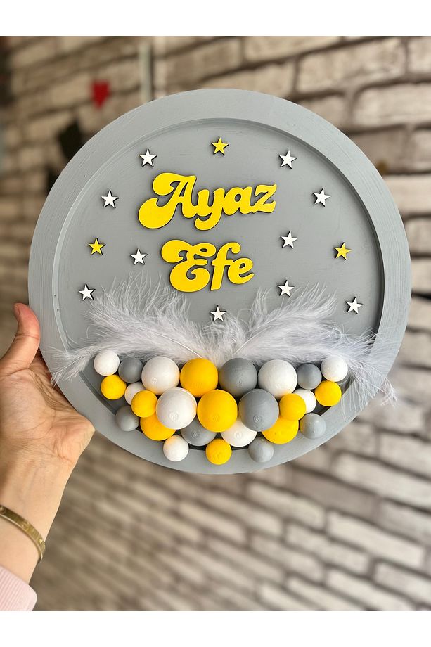 Bebek-Hastane Odası Bubble Kapı Süsü-İsimli Çocuk Odası Kapı Süsü - 5