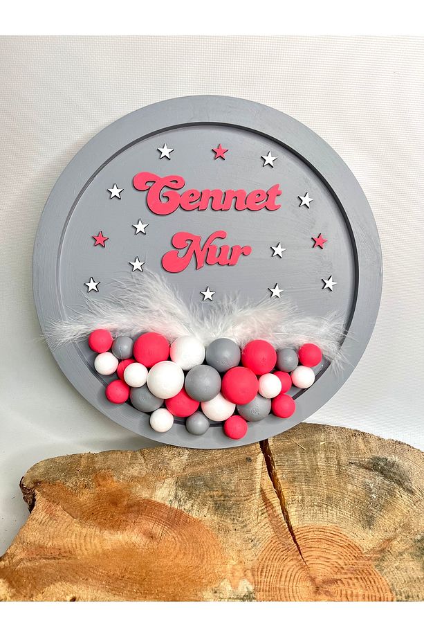 Bebek-Hastane Odası Bubble Kapı Süsü-Kız Bebek Çocuk Odası İsimli Kapı Süsü - 2